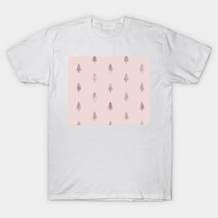 Rose gold - forest of trees T-Shirt